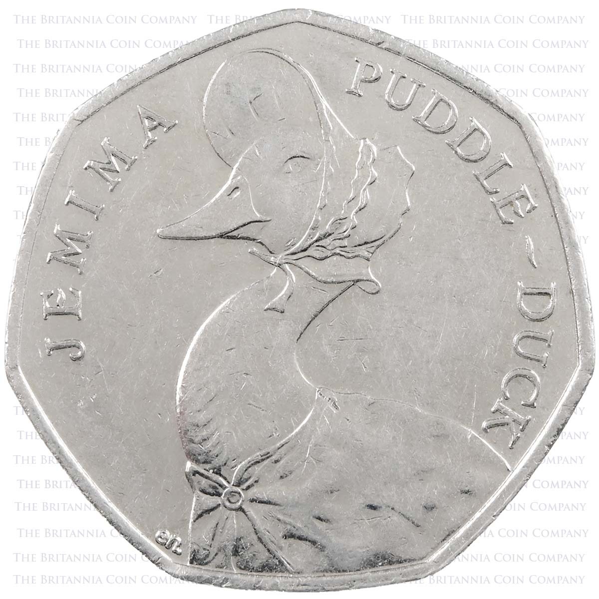 2016 Beatrix Potter Jemima Puddle-Duck Circulated Fifty Pence Coin Reverse