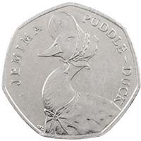 2016 Beatrix Potter Jemima Puddle-Duck Circulated Fifty Pence Coin Thumbnail