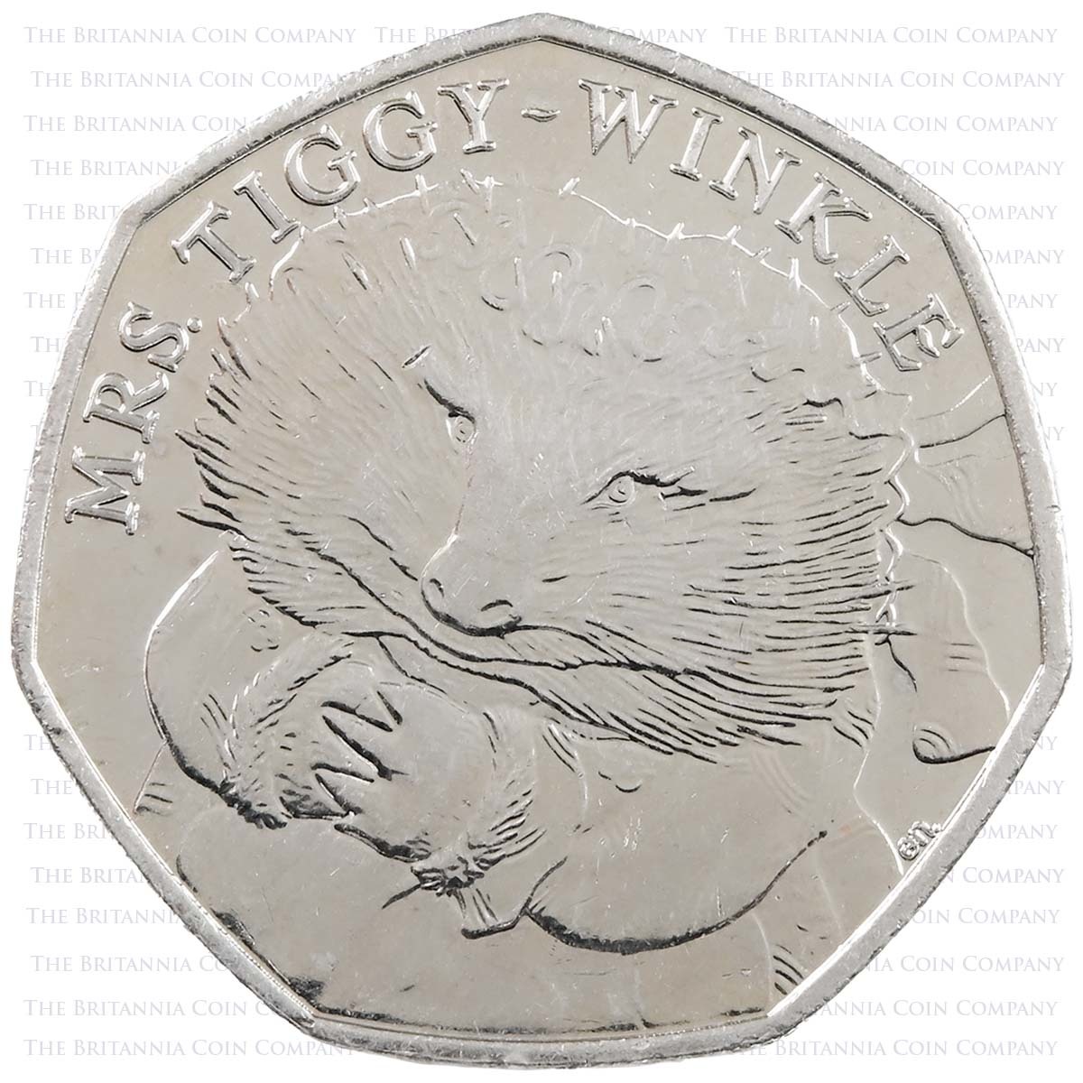 2016 Beatrix Potter Mrs Tiggy-Winkle Circulated Fifty Pence Coin Reverse