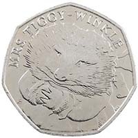 2016 Beatrix Potter Mrs Tiggy-Winkle Circulated Fifty Pence Coin Thumbnail