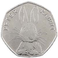 2016 Beatrix Potter Peter Rabbit Circulated Fifty Pence Coin Thumbnail