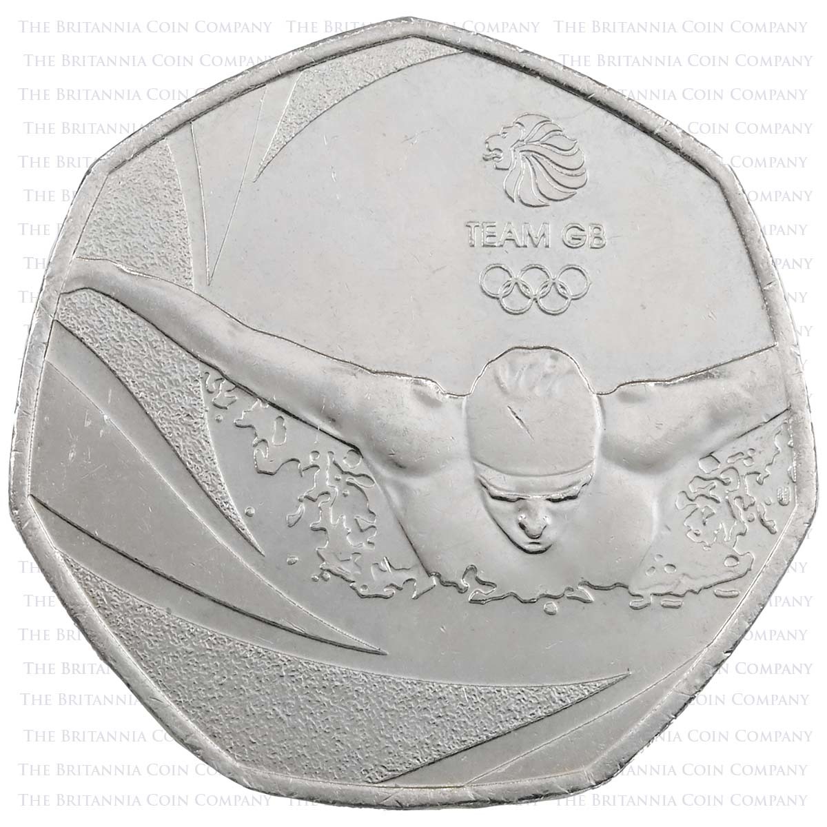 2016 Rio Olympic Games Team Great Britain Circulated Fifty Pence Coin Reverse
