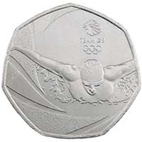 2016 Rio Olympic Games Team Great Britain Circulated Fifty Pence Coin Thumbnail