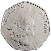 2016 Beatrix Potter Squirrel Nutkin Circulated Fifty Pence Coin Thumbnail
