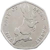 2017 Beatrix Potter Peter Rabbit Circulated Fifty Pence Coin Thumbnail
