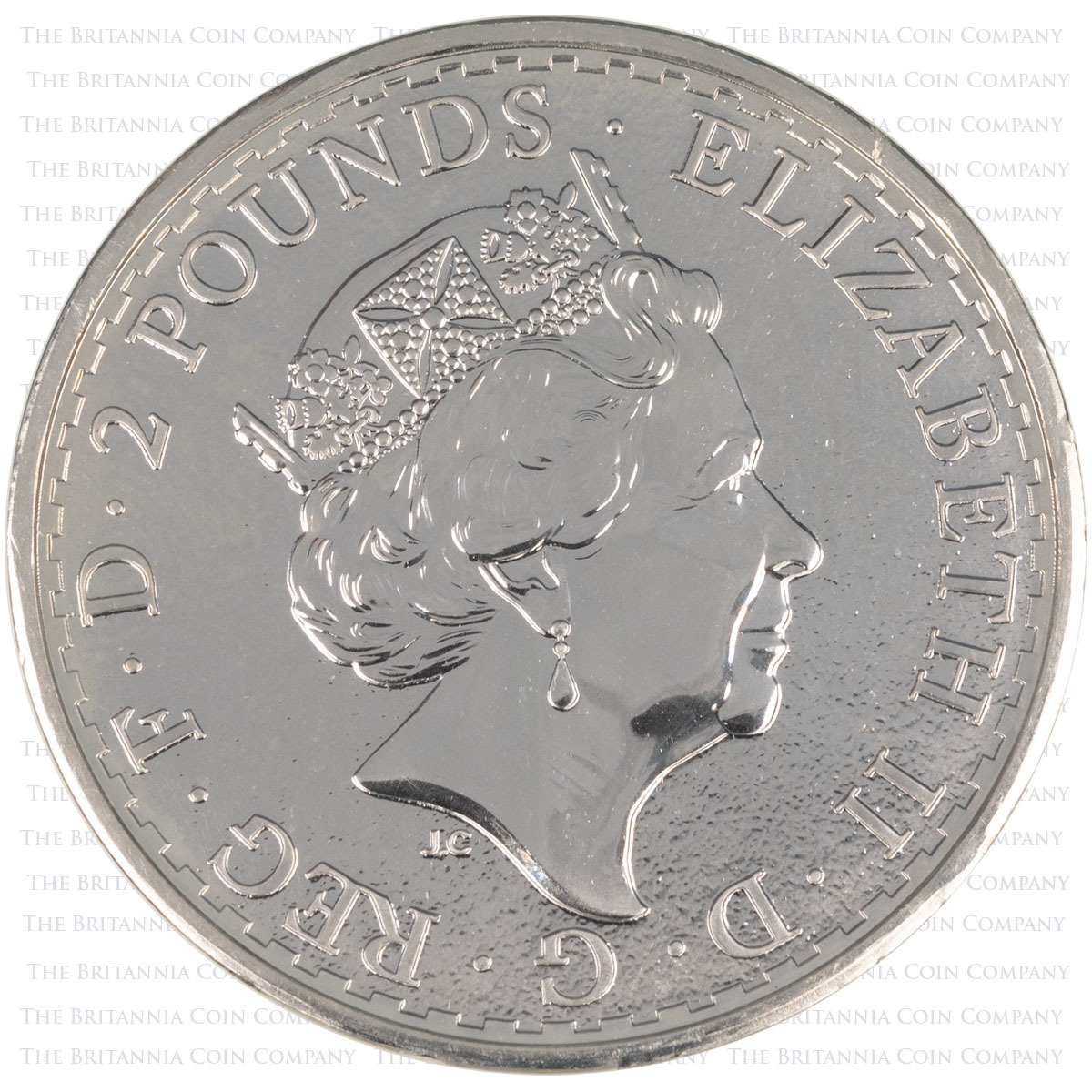2017 Britannia One Ounce Rooster Privy Mark Silver Bullion Coin Obverse