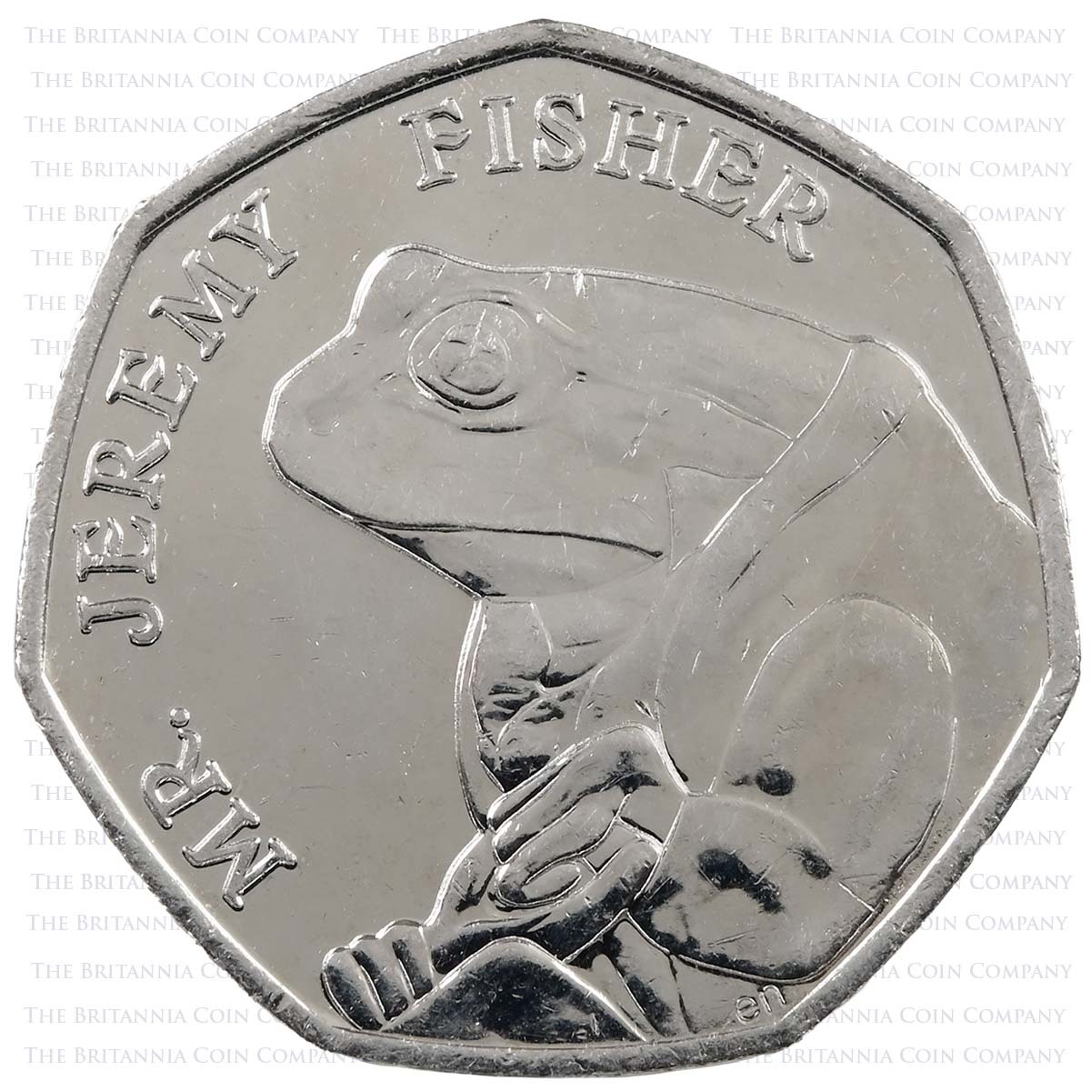 2017 Beatrix Potter Mr Jeremy Fisher Circulated Fifty Pence Coin Reverse