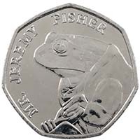 2017 Beatrix Potter Mr Jeremy Fisher Circulated Fifty Pence Coin Thumbnail