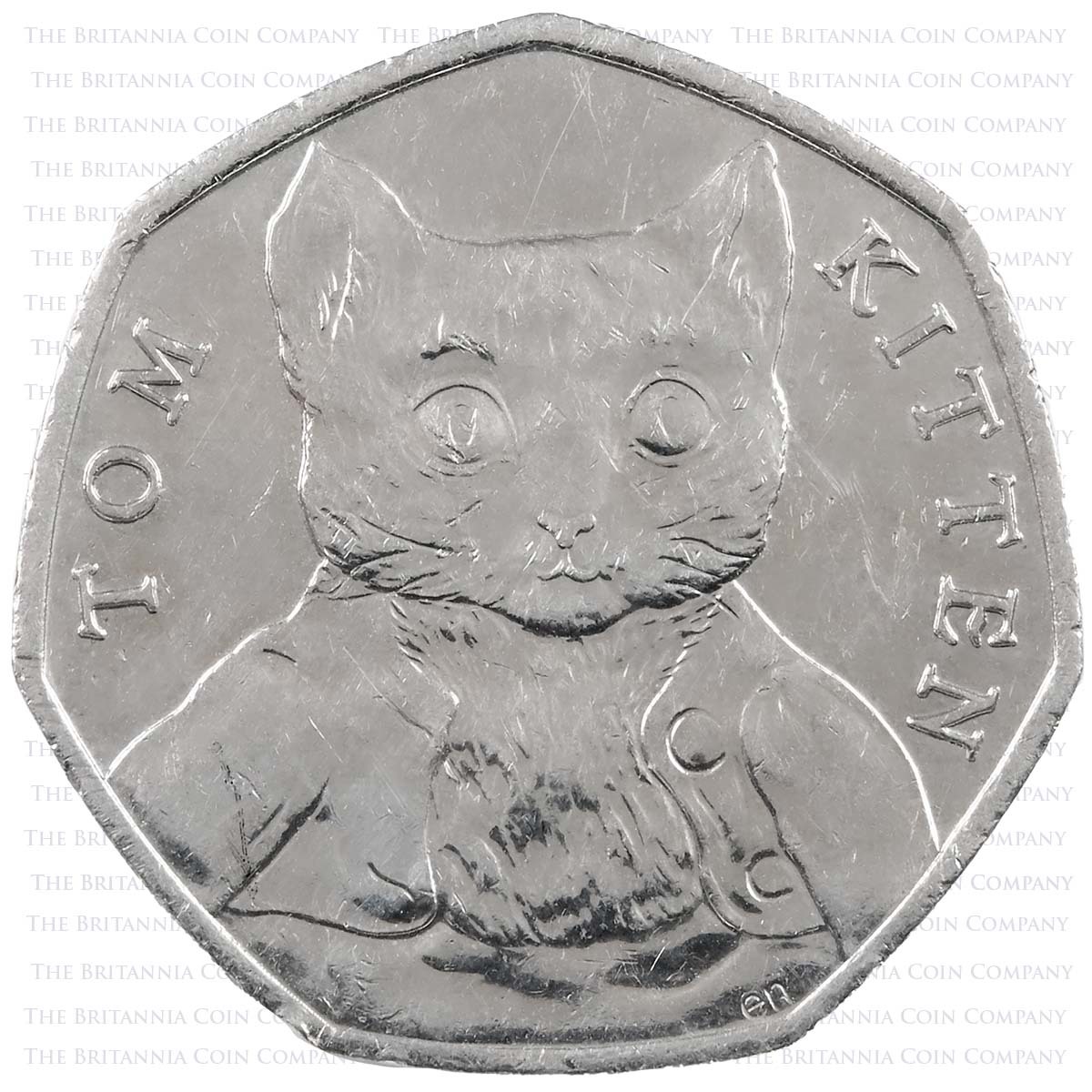2017 Beatrix Potter Tom Kitten Circulated Fifty Pence Coin Reverse