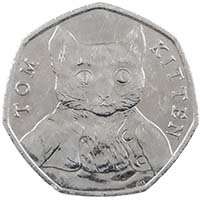 2017 Beatrix Potter Tom Kitten Circulated Fifty Pence Coin Thumbnail