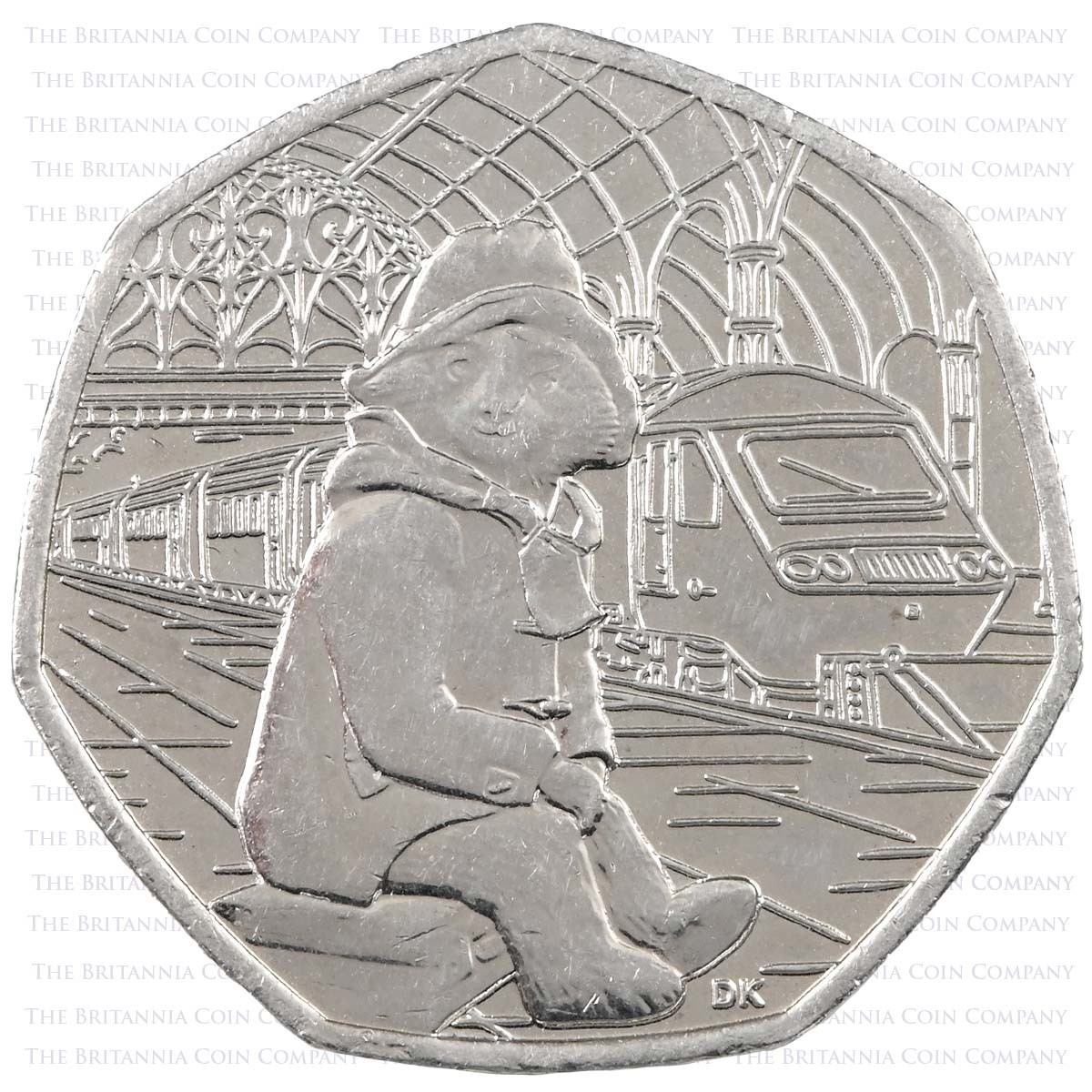2018 Paddington Bear At Paddington Station Circulated Fifty Pence Coin Reverse