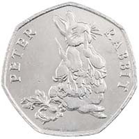 2018 Beatrix Potter Peter Rabbit Circulated Fifty Pence Coin Thumbnail