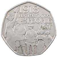 2018 Representation Of The People Act Circulated Fifty Pence Coin Thumbnail
