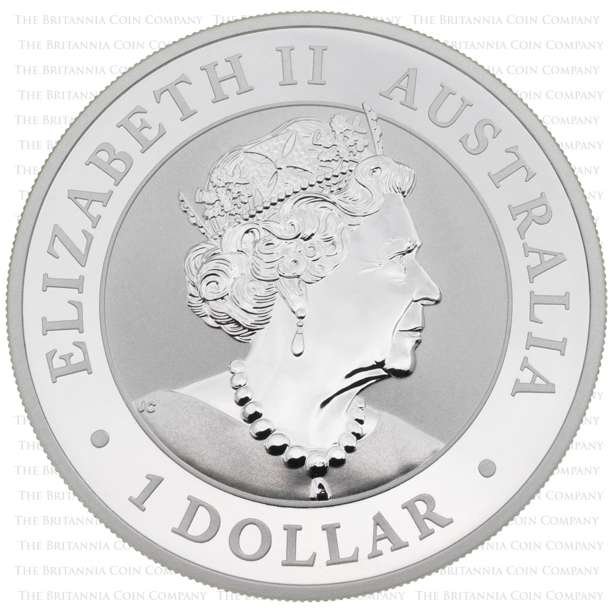 Obverse of the PM19E1S 2019 Australian Wedge-Tailed Eagle One Ounce Silver Perth Mint Bullion Coin