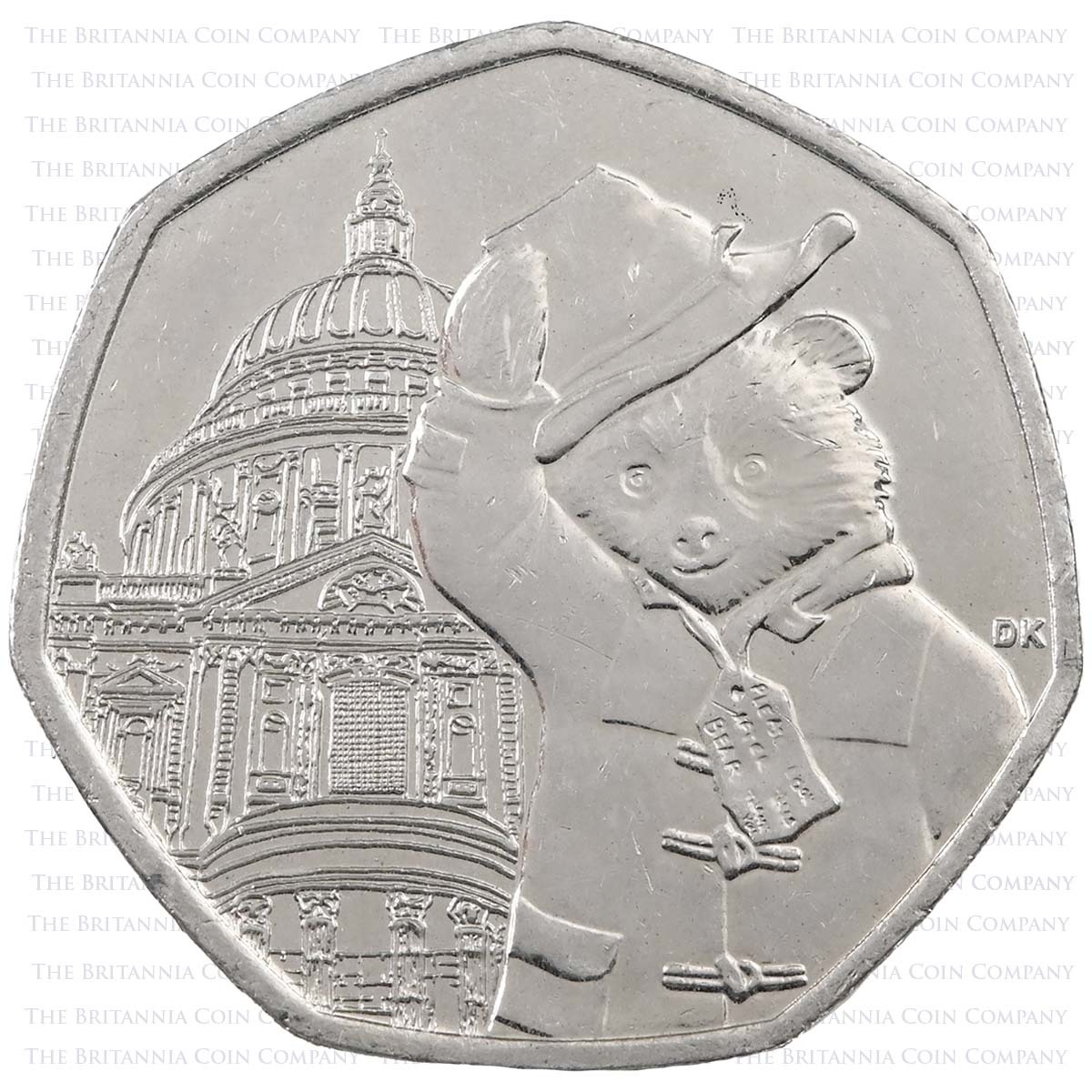 2019 Paddington Bear At St Paul's Cathedral Circulated Fifty Pence Coin Reverse