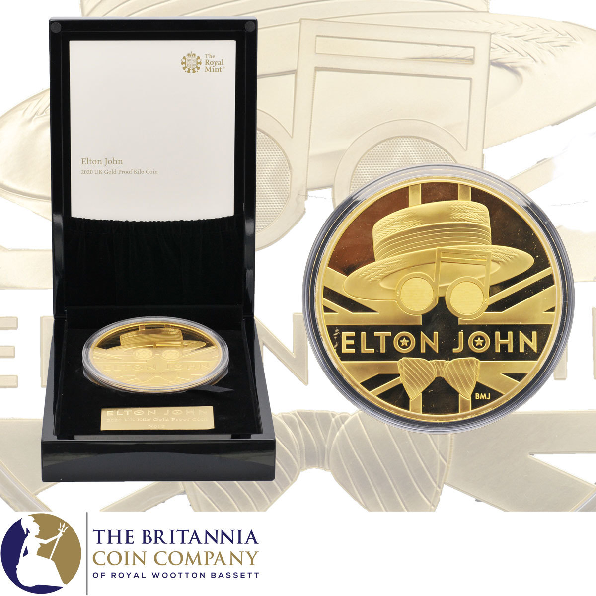 Elton John 2020 UK Kilo Gold Proof Coin