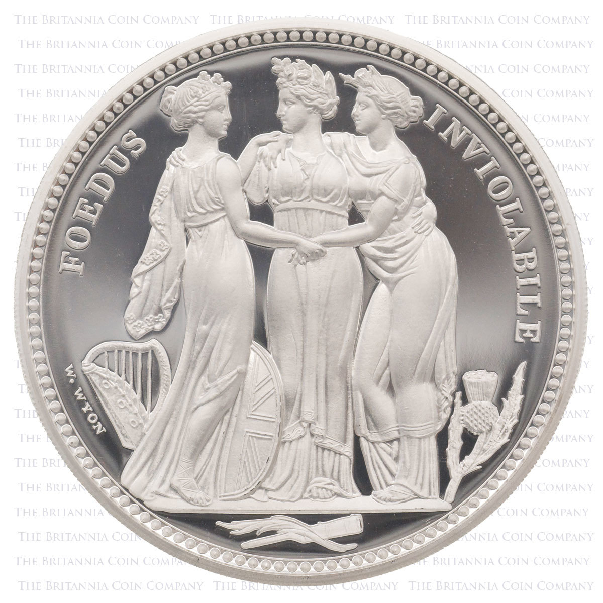 2020 Three Graces Silver Proof 10 Ounce PF 70 UC First Release Reverse