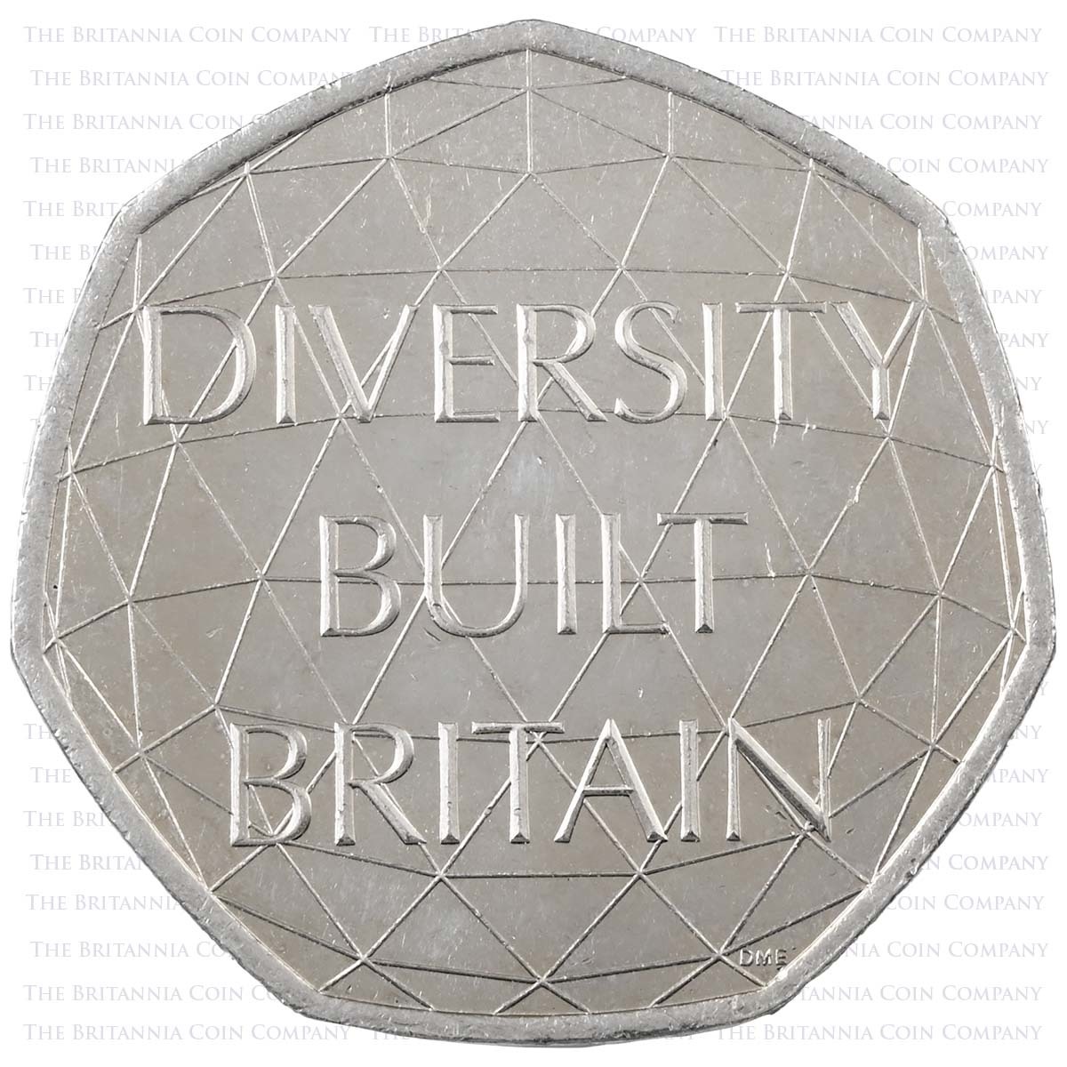 2020 Diversity Built Britain Circulated Fifty Pence Coin Reverse