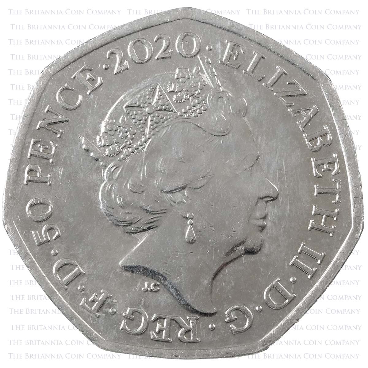 2020 Diversity Built Britain Circulated Fifty Pence Coin Obverse