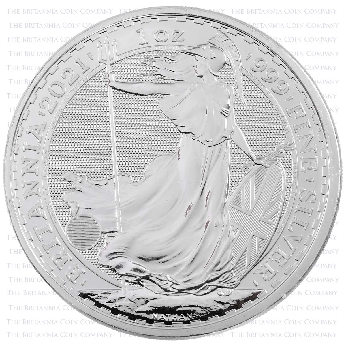 2021 Britannia One Ounce Silver Bullion Coin Reverse