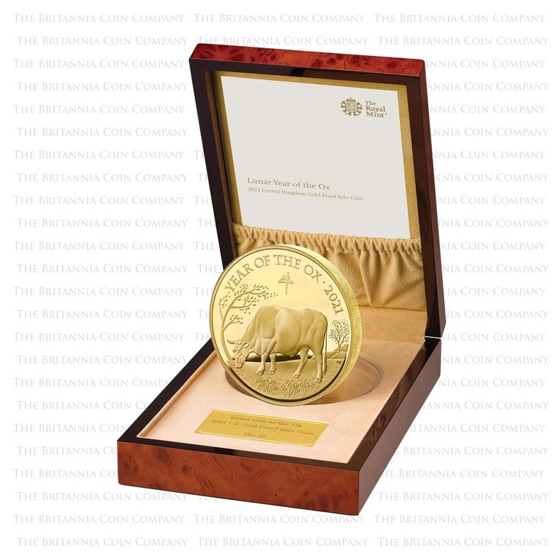 2021 Lunar Year of the Ox 1 Kilo Gold Proof Boxed