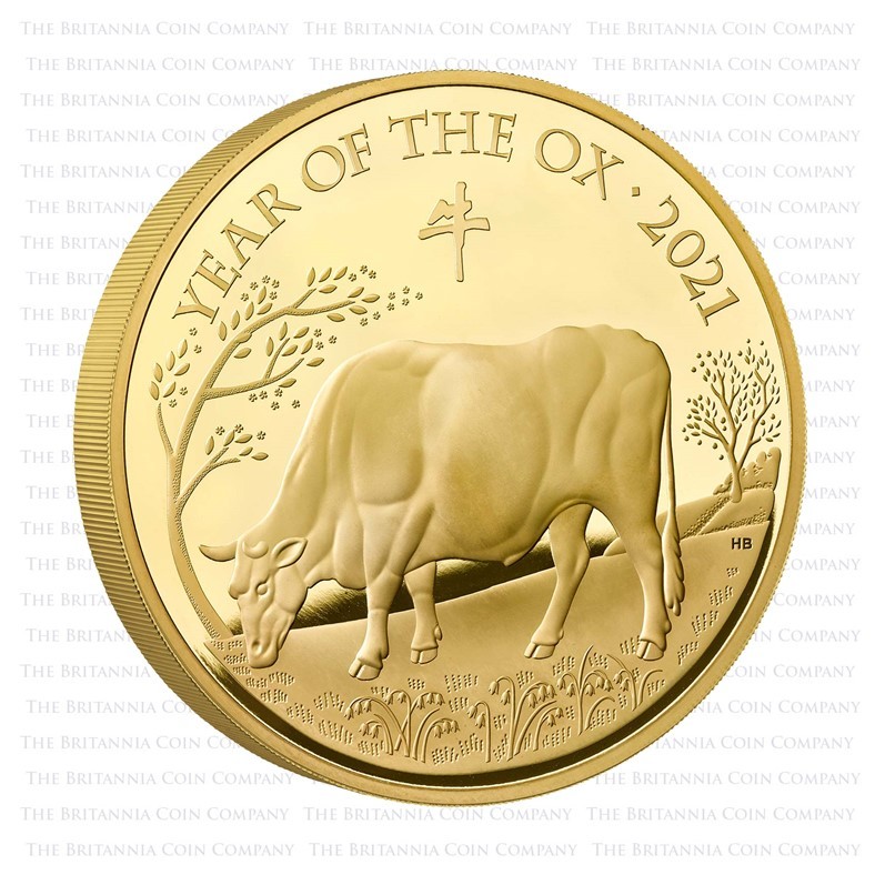 2021 Lunar Year of the Ox 1 Kilo Gold Proof Reverse