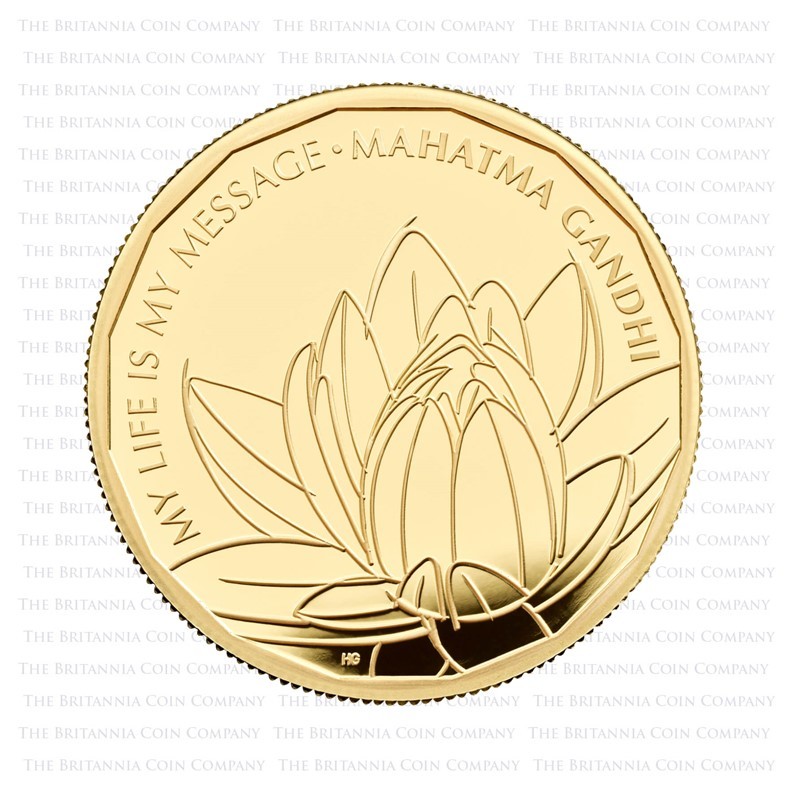 2021 Mahatma Gandhi 1 Ounce Gold Proof Reverse