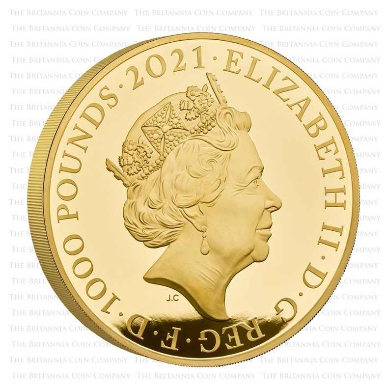 2021 Prince Philip Duke of Edinburgh 1 Kilo Gold Proof Certificate #1 Obverse