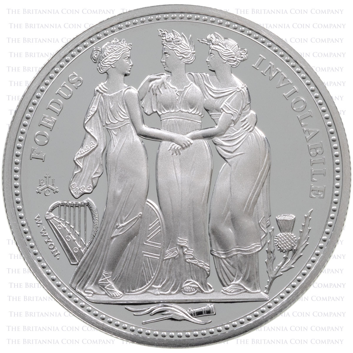 2021 Saint Helena Three Graces One Ounce Silver Proof Coin Reverse