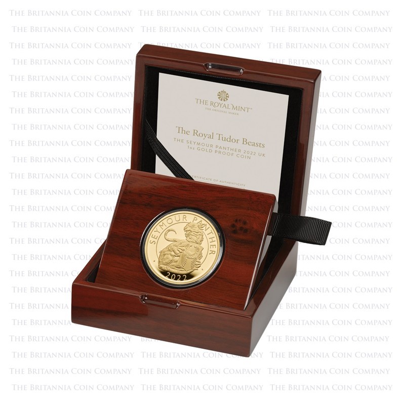 2021 Tudor Beasts Seymour Panther 1 Ounce Gold Proof Boxed
