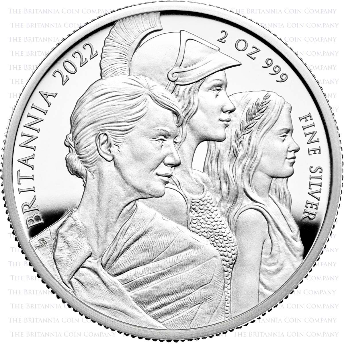 2022 Britannia Three Women 2 Ounce Silver Proof