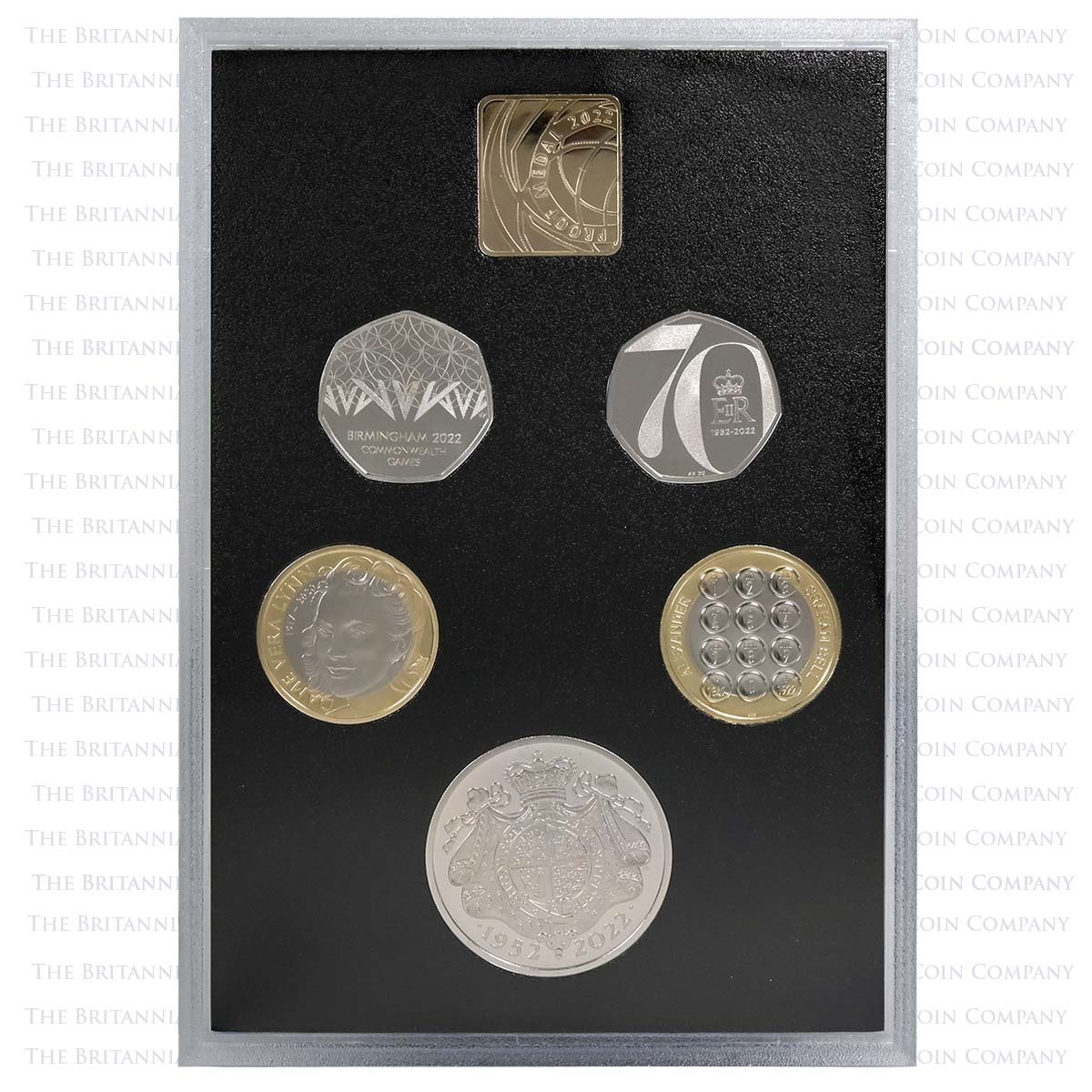 D22COLL 2022 Annual 13 Coin Collectors Proof Set Platinum Jubilee Commemorative