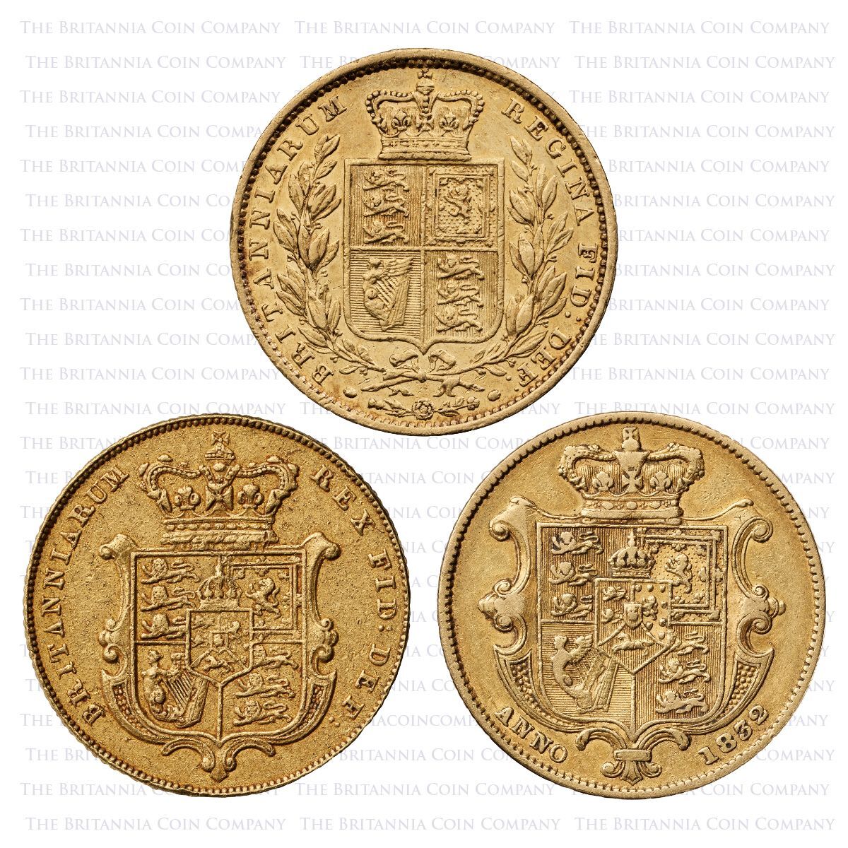 2026 Jean Baptiste Merlen Shields Gold Four Coin Set Sovereigns