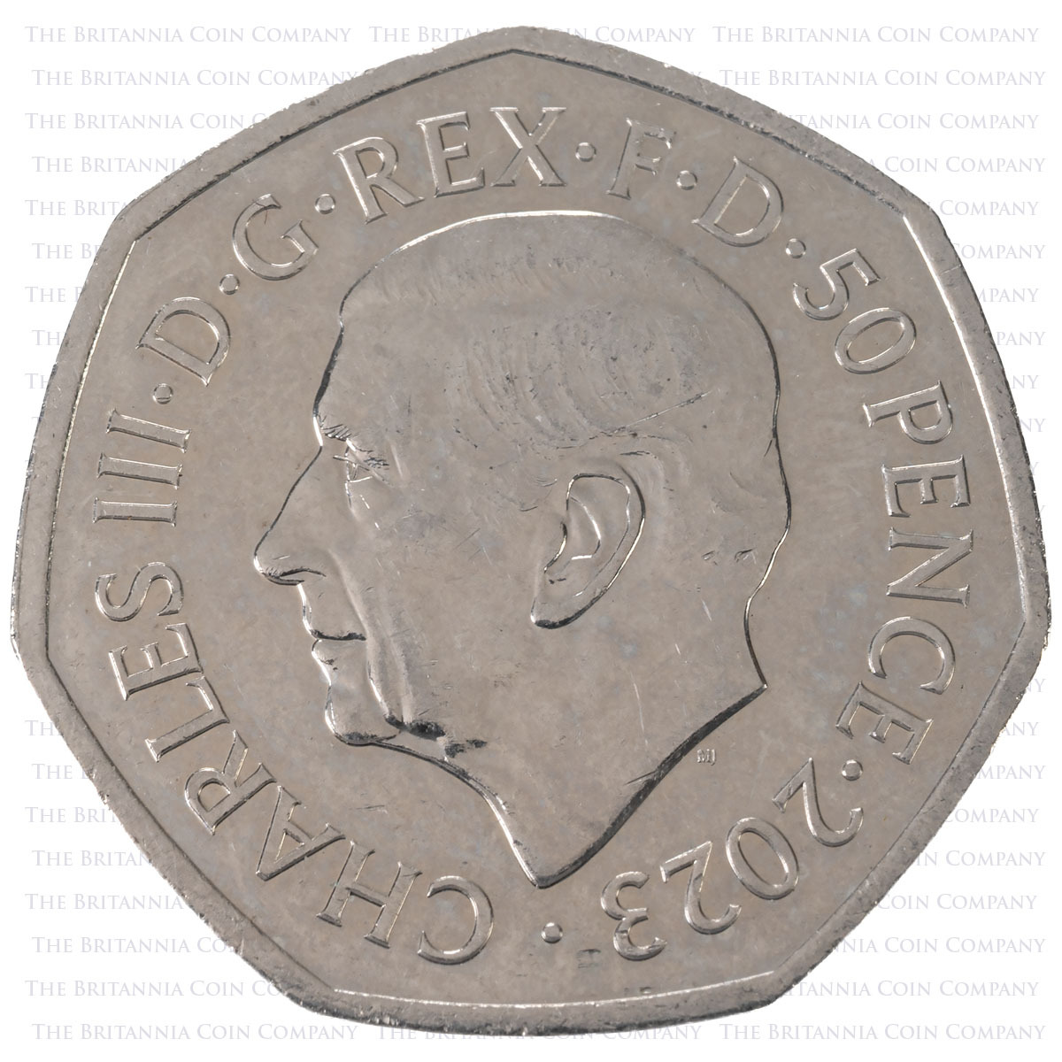 2023 Charles III Coronation Fifty Pence Circulated Coin Obverse