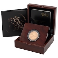 2014 Gold Brilliant Uncirculated Double Sovereign Two Pound Queen Elizabeth II Coin Thumbnail