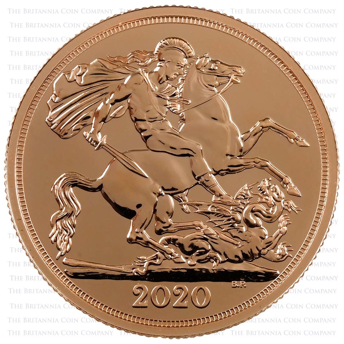 2020 Gold Bullion £2 Double Sovereign Reverse