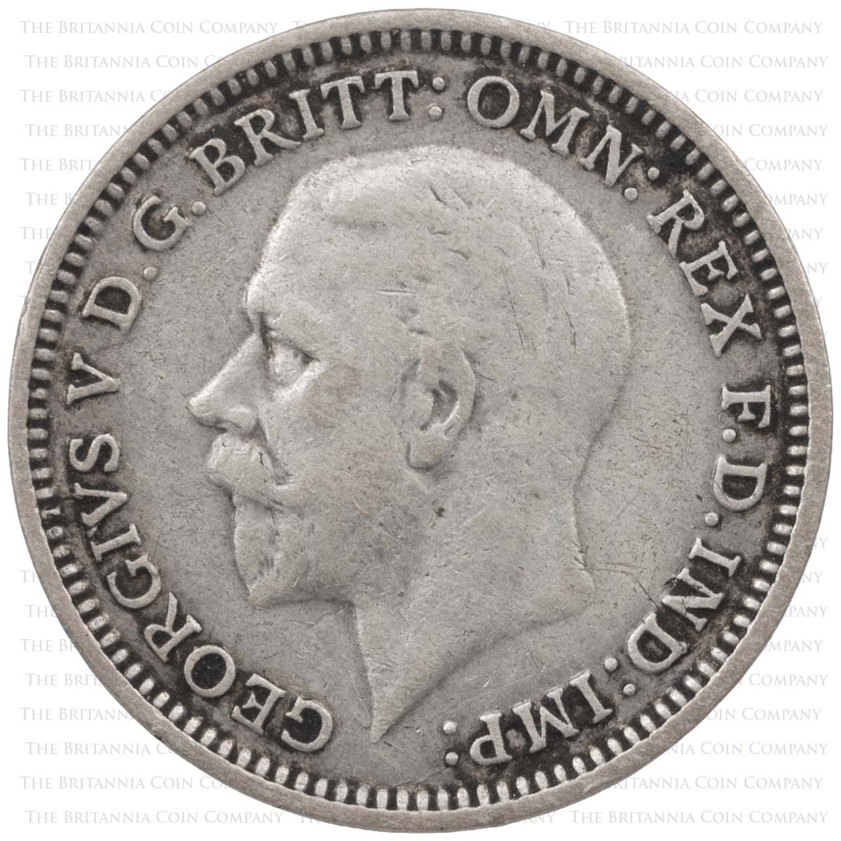 1931 Threepence George V Silver Coin Obverse