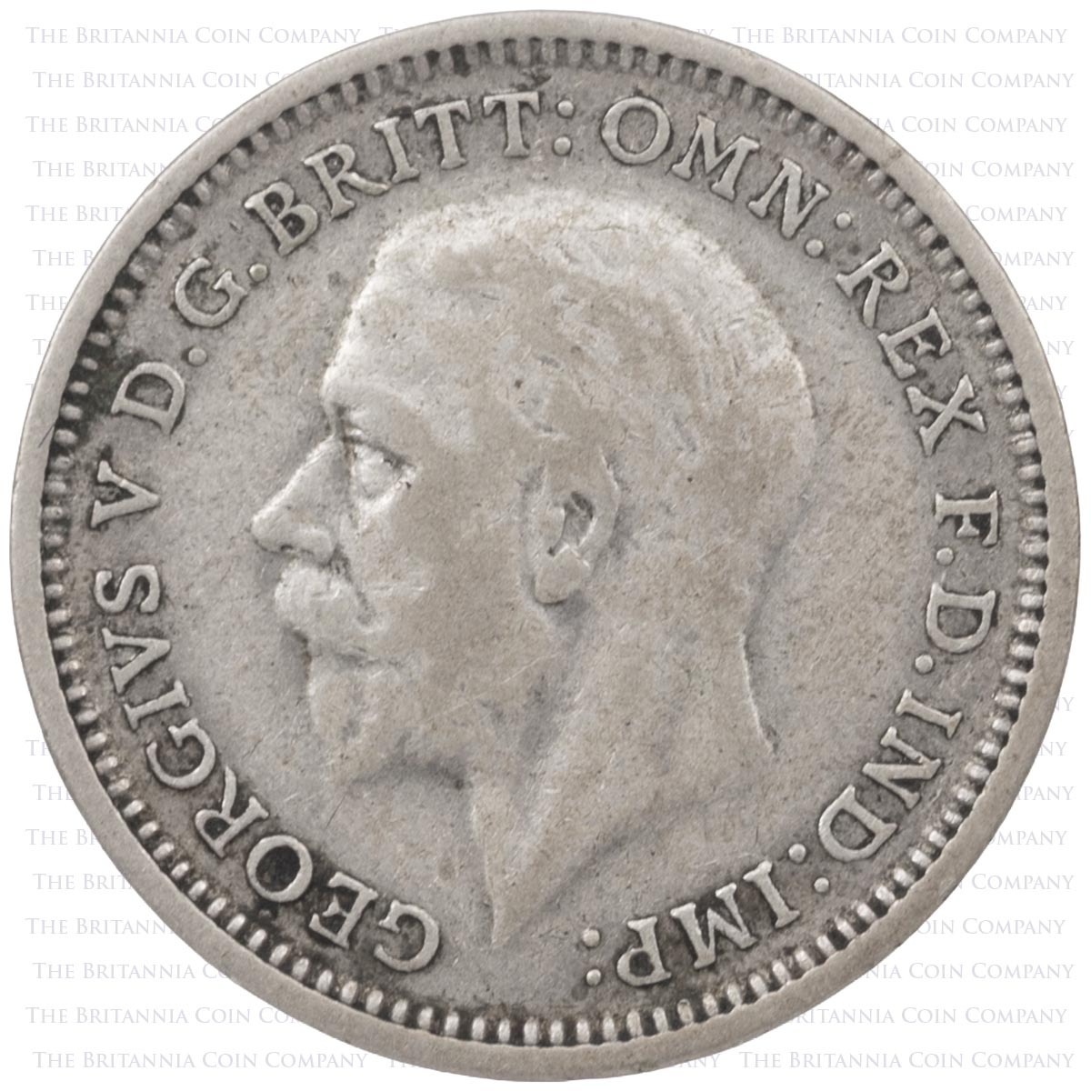 1936 Threepence George V Silver Coin Obverse
