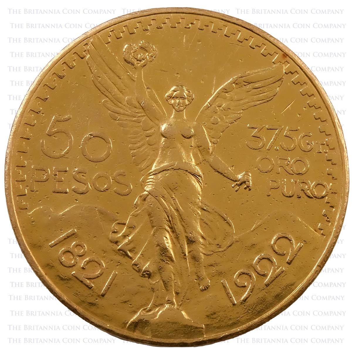 Mexican 50 Pesos Gold Coin (Best Value) Reverse
