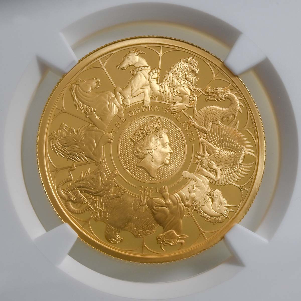PF 70 1oz Gold Proof 2021 Completer : Queen's Beasts | The Britannia
