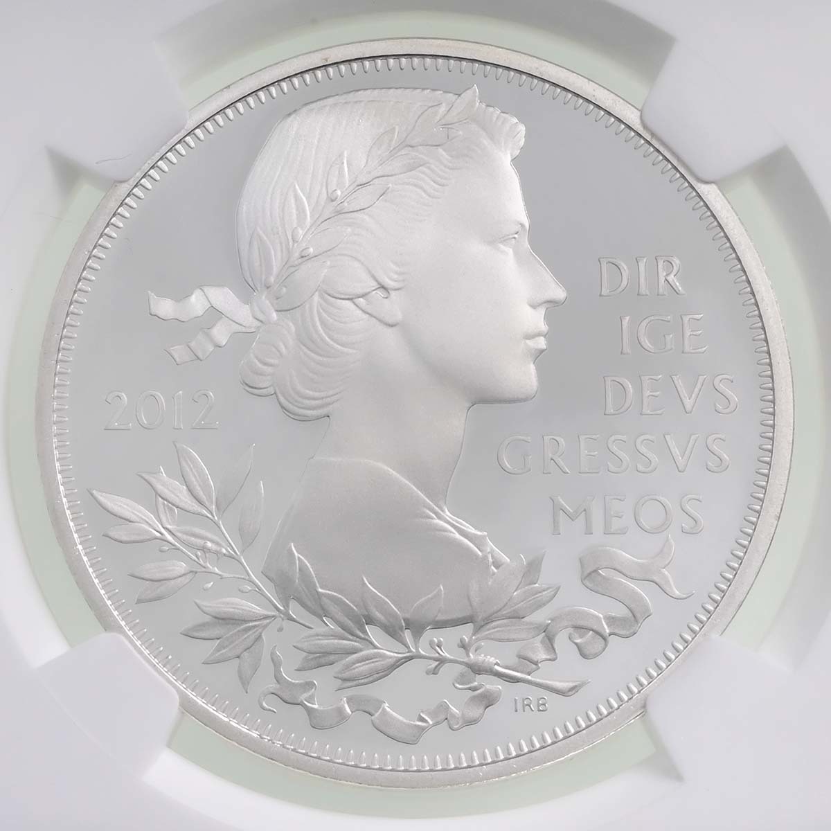 UK12DJSP 2012 Elizabeth II Diamond Jubilee £5 Crown Silver Proof Coin NGC Graded PF 70 Ultra Cameo Reverse