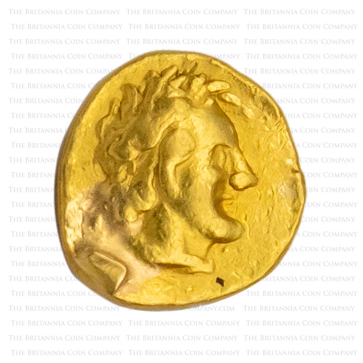 306-238 BC Ptolemy I Soter Gold Tetarte Triobol Obverse