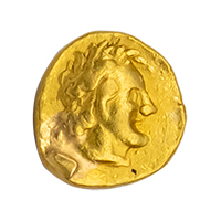 306-238 BC Ptolemy I Soter Gold Tetarte Triobol Obverse Thumbnail