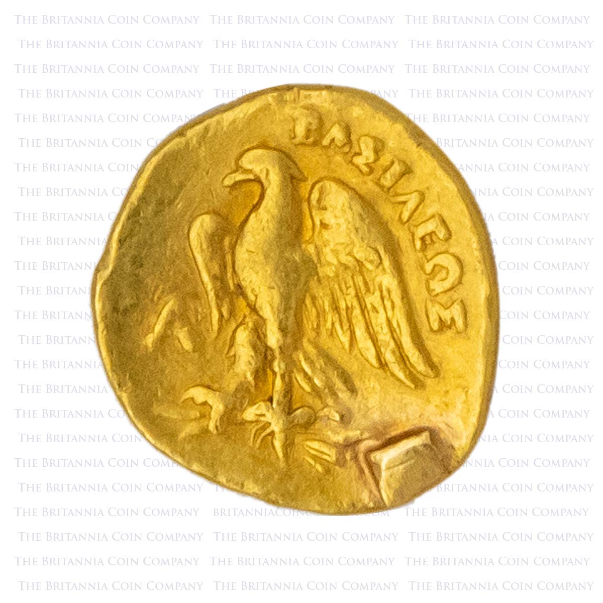 306-238 BC Ptolemy I Soter Gold Tetarte Triobol Reverse