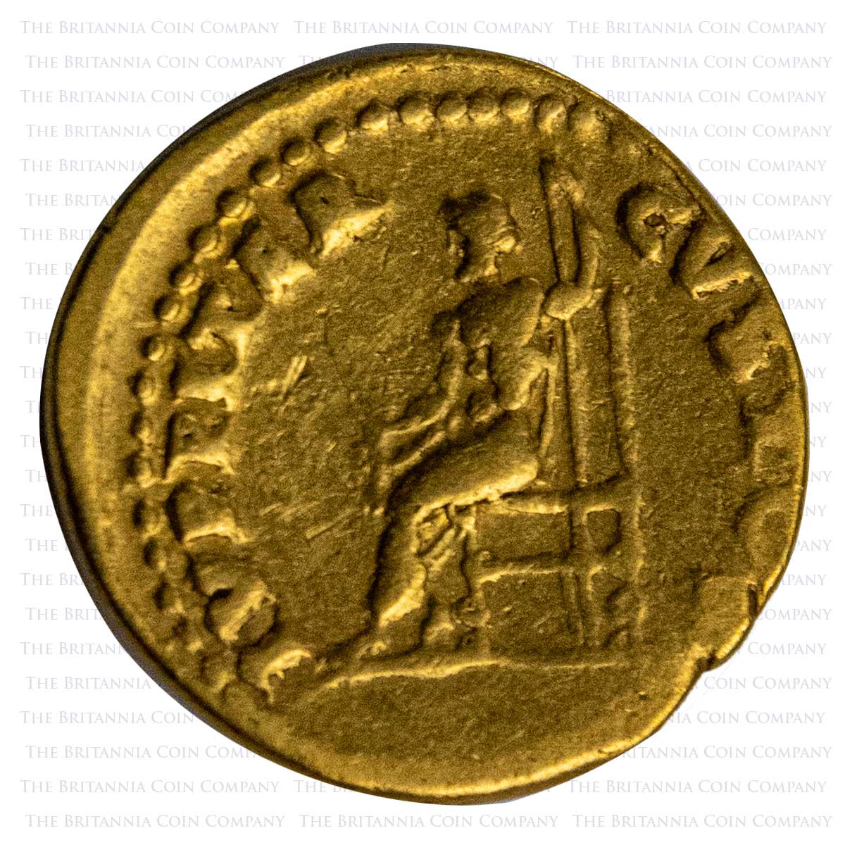 65 AD Nero Gold Aureus Jupiter Reverse
