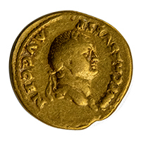 AD 79-81 Titus Aureus PAX AVG Obverse Thumbnail