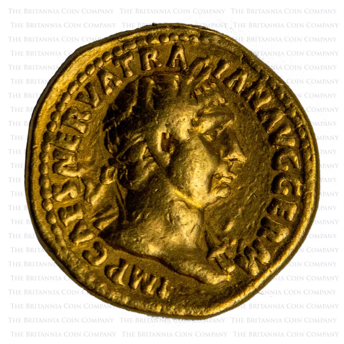 AD 98-117 Trajan Aureus Germania Obverse