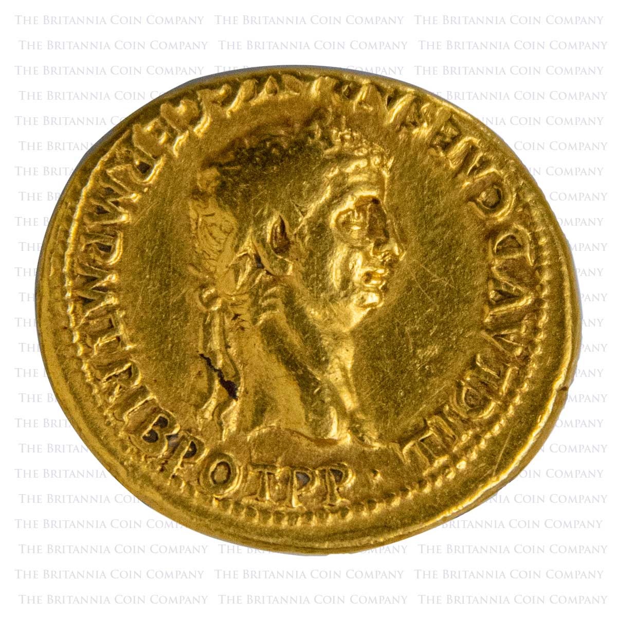 41-54 AD Claudius Gold Aureus Agrippina Obverse