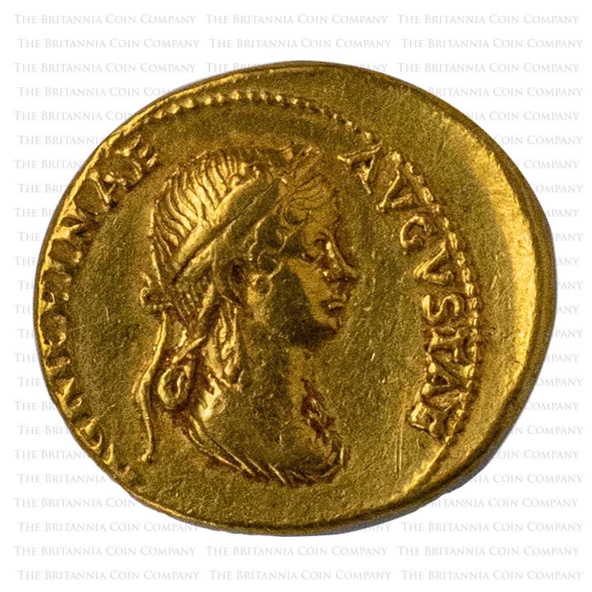 41-54 AD Claudius Gold Aureus Agrippina Reverse