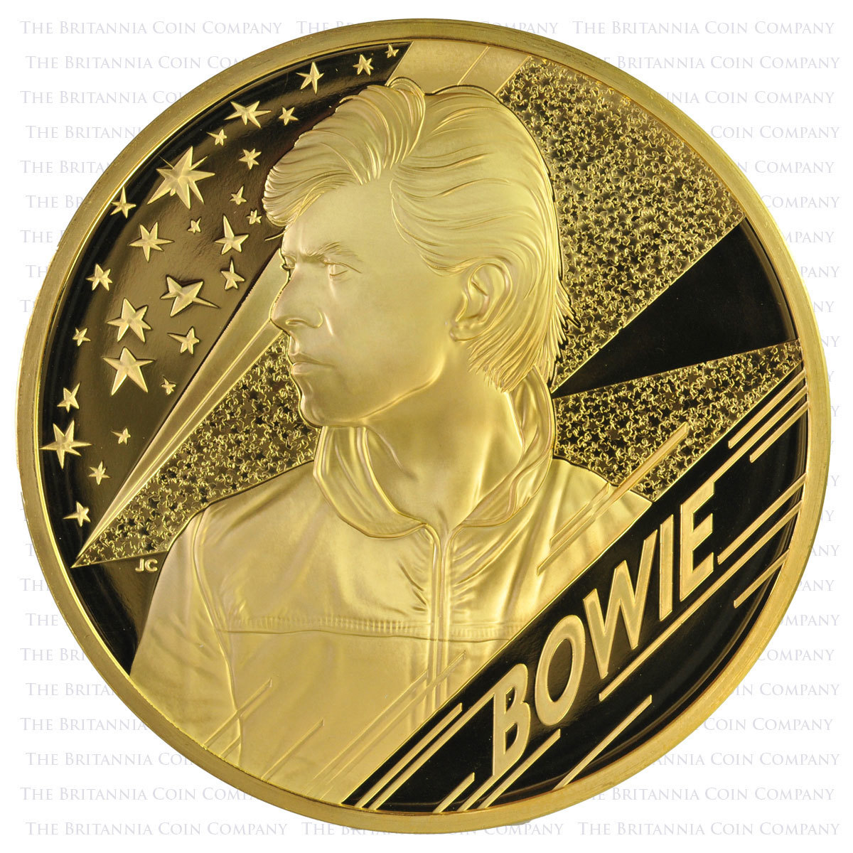 2020 Music Legends David Bowie 1 Kilo Gold Proof Certificate #1 Reverse